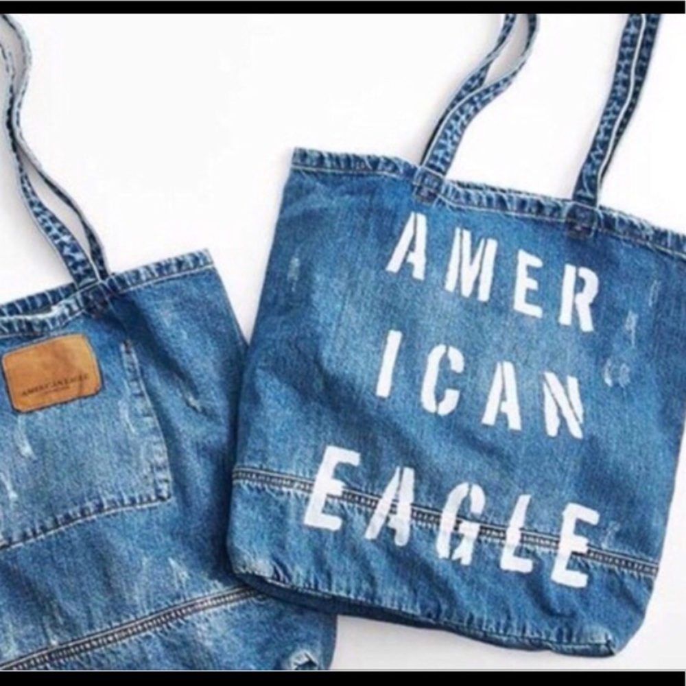 American Eagle Denim Tote Bag